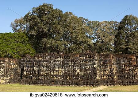 "Terrace of the Leper King, Angkor Thom, Siem Reap, Cambodia, Southeast Asia, Asia" View Large Photo Image Stock Photo - "Terrace of the Leper King, Angkor Thom, Siem Reap, Cambodia, Southeast Asia, Asia". Fotosearch