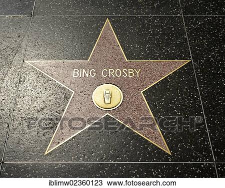 "Terrazzo star for Bing Crosby, radio category, Walk of Fame, Hollywood Boulevard, Hollywood, Los Angeles, California, United States of America, USA, PublicGround" View Large Photo Image Stock Image - "Terrazzo star for Bing Crosby, radio category, Walk of Fame, Hollywood Boulevard, Hollywood, Los Angeles, California, United States of America, USA, PublicGround". Fotosearch