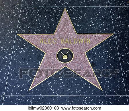 "Terrazzo star for the artist Alec Baldwin, television category, Walk of Fame, Hollywood Boulevard, Hollywood, Los Angeles, California, United States of America, USA, PublicGround" View Large Photo Image Stock Image - "Terrazzo star for the artist Alec Baldwin, television category, Walk of Fame, Hollywood Boulevard, Hollywood, Los Angeles, California, United States of America, USA, PublicGround". Fotosearch