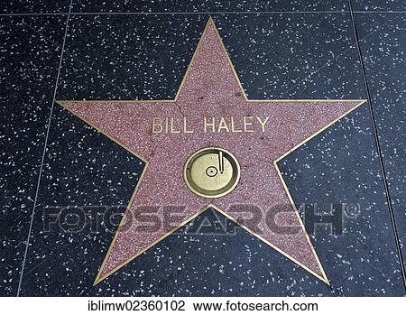 "Terrazzo star for the artist Bill Haley, music category, Walk of Fame, Hollywood Boulevard, Hollywood, Los Angeles, California, United States of America, USA, PublicGround" View Large Photo Image Stock Image - "Terrazzo star for the artist Bill Haley, music category, Walk of Fame, Hollywood Boulevard, Hollywood, Los Angeles, California, United States of America, USA, PublicGround". Fotosearch