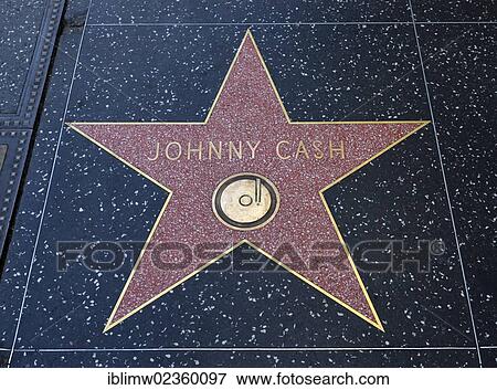"Terrazzo star for the artist Johnny Cash, music category, Walk of Fame, Hollywood Boulevard, Hollywood, Los Angeles, California, United States of America, USA, PublicGround" View Large Photo Image Stock Photo - "Terrazzo star for the artist Johnny Cash, music category, Walk of Fame, Hollywood Boulevard, Hollywood, Los Angeles, California, United States of America, USA, PublicGround". Fotosearch