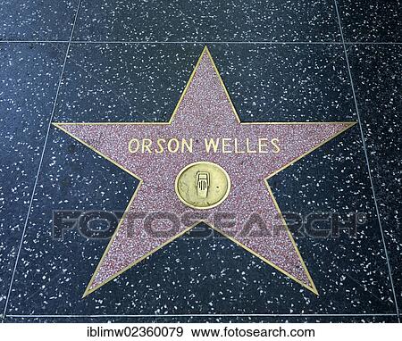 "Terrazzo star for the artist Orson Welles, radio category, Walk of Fame, Hollywood Boulevard, Hollywood, Los Angeles, California, United States of America, USA, PublicGround" View Large Photo Image Stock Photo - "Terrazzo star for the artist Orson Welles, radio category, Walk of Fame, Hollywood Boulevard, Hollywood, Los Angeles, California, United States of America, USA, PublicGround". Fotosearch