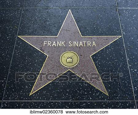 "Terrazzo star for the singer actor and entertainer Frank Sinatra, television category, Walk of Fame, Hollywood Boulevard, Hollywood, Los Angeles, California, United States of America, USA, PublicGround" View Large Photo Image Stock Photo - "Terrazzo star for the singer actor and entertainer Frank Sinatra, television category, Walk of Fame, Hollywood Boulevard, Hollywood, Los Angeles, California, United States of America, USA, PublicGround". Fotosearch