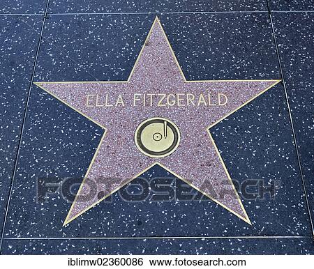 "Terrazzo star for the singer Ella Fitzgerald, film category, Walk of Fame, Hollywood Boulevard, Hollywood, Los Angeles, California, United States of America, USA, PublicGround" View Large Photo Image Stock Photograph - "Terrazzo star for the singer Ella Fitzgerald, film category, Walk of Fame, Hollywood Boulevard, Hollywood, Los Angeles, California, United States of America, USA, PublicGround". Fotosearch