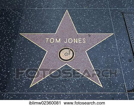 "Terrazzo star for the singer Tom Jones, music category, Walk of Fame, Hollywood Boulevard, Hollywood, Los Angeles, California, United States of America, USA, PublicGround" View Large Photo Image Stock Image - "Terrazzo star for the singer Tom Jones, music category, Walk of Fame, Hollywood Boulevard, Hollywood, Los Angeles, California, United States of America, USA, PublicGround". Fotosearch