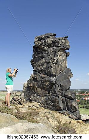 Stock Image - "Teufelsmauer, Devil's Wall, near Weddersleben, Harz, Saxony-Anhalt, Germany, Europe". Fotosearch