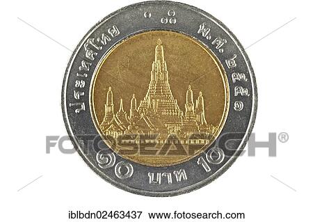 Stock Photo - Thai ten baht coin. Fotosearch
