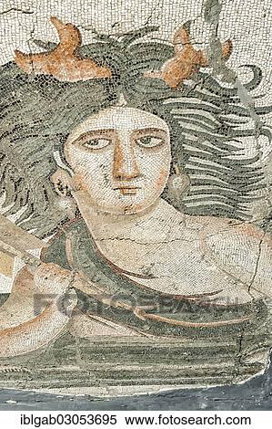 "Thalassa mosaic, Yakto, 5th cent. A. C., Hatay Archaeology Museum, Antakya, Hatay Province, Turkey, Asia" View Large Photo Image Stock Photography - "Thalassa mosaic, Yakto, 5th cent. A. C., Hatay Archaeology Museum, Antakya, Hatay Province, Turkey, Asia". Fotosearch