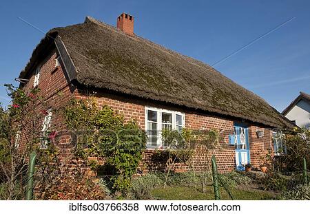"Thatched house, cottage, listed building, Gross Zicker, Rugen, Mecklenburg-Western Pomerania, Germany, Europe" View Large Photo Image Stock Photo - "Thatched house, cottage, listed building, Gross Zicker, Rugen, Mecklenburg-Western Pomerania, Germany, Europe". Fotosearch