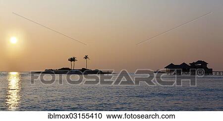 Stock Image - "The 5-star luxury resort Six Senses Soneva Gili Resort and Spa, Indian Ocean, Lakanfushi Island, North Male Atoll, Maldives, Asia". Fotosearch