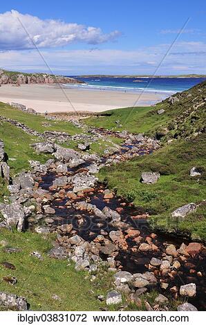 "The Allt Chailgeag stream transporting brown bog water into Rispond Bay, Durness, Caithness, and Easter Ross, Scotland, United Kingdom, Europe" View Large Photo Image Stock Image - "The Allt Chailgeag stream transporting brown bog water into Rispond Bay, Durness, Caithness, and Easter Ross, Scotland, United Kingdom, Europe". Fotosearch