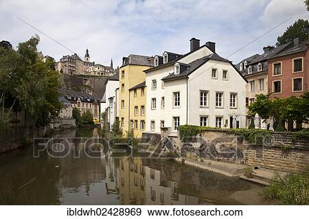 "The Alzette river in the Grund district, lower town, Luxembourg City, Luxembourg, Europe, PublicGround, Europe" View Large Photo Image Stock Photo - "The Alzette river in the Grund district, lower town, Luxembourg City, Luxembourg, Europe, PublicGround, Europe". Fotosearch