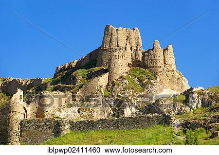 Stock Image - "The ancient Uratian iron age fortress of Van, Turkey, Asia". Fotosearch