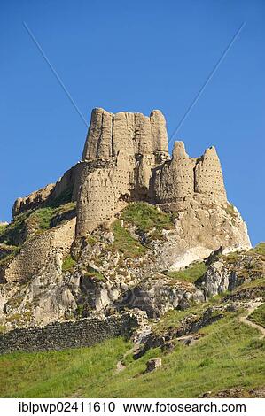 Stock Image - The ancient Uratian iron age fortress of Van, Turkey, Asia. Fotosearch