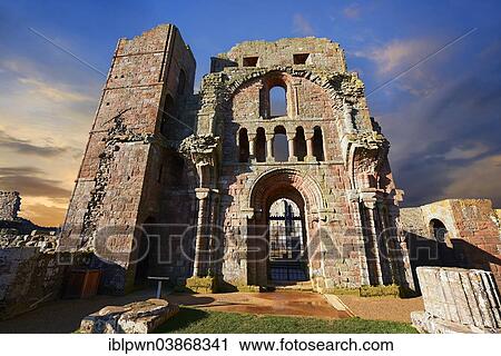 "The Anglo Saxon Romanesque Abbey ruins, Lindisfarne Monastery, Lindisfarne or Holy Island, Northumberland, England" View Large Photo Image Stock Image - "The Anglo Saxon Romanesque Abbey ruins, Lindisfarne Monastery, Lindisfarne or Holy Island, Northumberland, England". Fotosearch