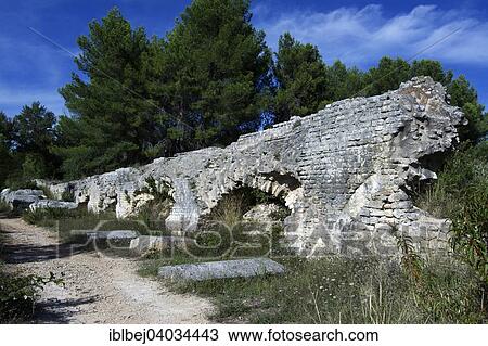 "The aqueduct of Barbegal, Fontvieille, Bouches-du-Rhone, Provence-Alpes-Cote d'Azur, France, Europe" View Large Photo Image Stock Image - "The aqueduct of Barbegal, Fontvieille, Bouches-du-Rhone, Provence-Alpes-Cote d'Azur, France, Europe". Fotosearch