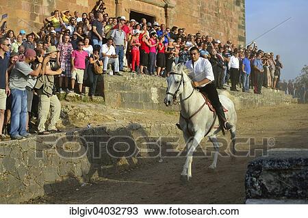 Stock Image - "The Ardia, S'Ardia, horse race in honour of the Roman Emperor Constantine, Sedilo, Province of Oristano, Sardinia, Italy, Europe". Fotosearch