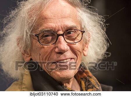 "The artist Christo, press conference at the opening of the exhibition of the Christo-installation """"Big Air Package"""" in the Gasometer Oberhausen, Oberhausen, North Rhine-Westphalia, Germany, Europe" View Large Photo Image Stock Image - "The artist Christo, press conference at the opening of the exhibition of the Christo-installation """"Big Air Package"""" in the Gasometer Oberhausen, Oberhausen, North Rhine-Westphalia, Germany, Europe". Fotosearch