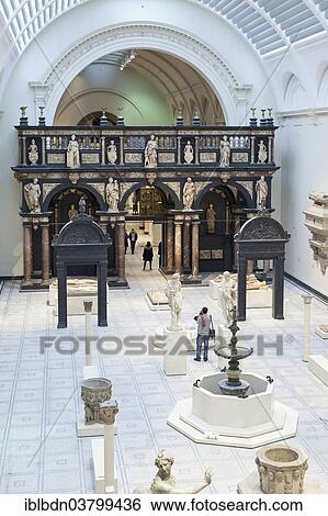 Stock Photograph - "The atrium of the Victoria and Albert Museum in London, England, United Kingdom, Europe". Fotosearch