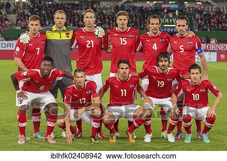 "The Austrian team poses before the WC qualifier soccer game on October 16, 2012 in Vienna, Austria, Europe" View Large Photo Image Stock Image - "The Austrian team poses before the WC qualifier soccer game on October 16, 2012 in Vienna, Austria, Europe". Fotosearch