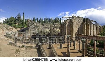 "The back of the Roman Theatre, Merida, Extremadura, Spain, Europe" View Large Photo Image Stock Photograph - "The back of the Roman Theatre, Merida, Extremadura, Spain, Europe". Fotosearch