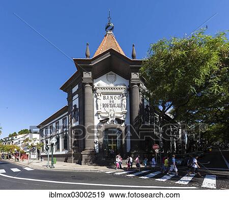 "The Banco de Portugal, Av Arriaga in the old town of Funchal, Santa Luzia, Funchal, Madeira, Portugal, Europe" View Large Photo Image Stock Photo - "The Banco de Portugal, Av Arriaga in the old town of Funchal, Santa Luzia, Funchal, Madeira, Portugal, Europe". Fotosearch