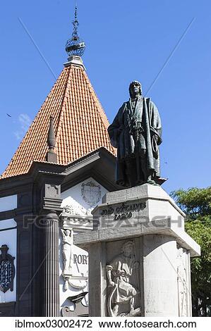 "The Banco de Portugal with the monument to Joao Goncaves Zarco, Av Arriaga in the old town of Funchal, Santa Luzia, Funchal, Madeira, Portugal, Europe" View Large Photo Image Stock Image - "The Banco de Portugal with the monument to Joao Goncaves Zarco, Av Arriaga in the old town of Funchal, Santa Luzia, Funchal, Madeira, Portugal, Europe". Fotosearch