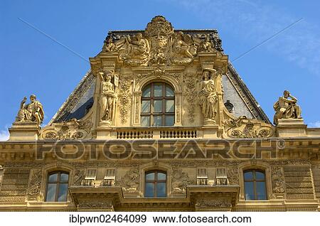 Stock Photo - "The Baroque front of the Louvre, Paris, France, Europe". Fotosearch