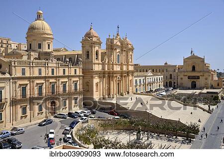 "The baroque Noto Cathedral or Church of San Nicolo, Noto, Province of Syracuse, Sicily, Italy, Europe" View Large Photo Image Stock Image - "The baroque Noto Cathedral or Church of San Nicolo, Noto, Province of Syracuse, Sicily, Italy, Europe". Fotosearch