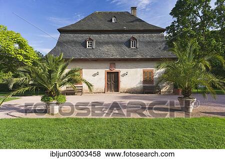 Stock Photo - "The baroque orangery in the abbey garden, Eberbach Abbey, Kloster Eberbach, Eltville am Rhein, Hesse, Germany, Europe". Fotosearch