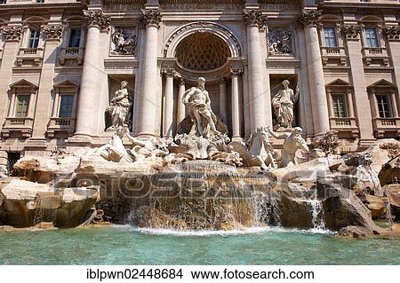 "The Baroque Trevi Fountain, Rome, Italy, Europe" View Large Photo Image Picture - "The Baroque Trevi Fountain, Rome, Italy, Europe". Fotosearch