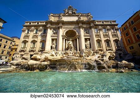 "The Baroque Trevi Fountain, Rome, Italy, Europe" View Large Photo Image Picture - "The Baroque Trevi Fountain, Rome, Italy, Europe". Fotosearch
