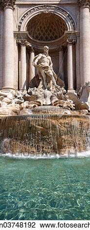 Stock Image - "The baroque Trevi Fountain, Rome, Lazio, Italy, Europe". Fotosearch
