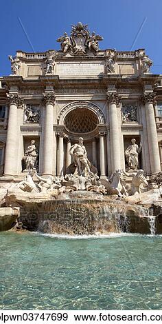 Stock Photo - "The baroque Trevi Fountain, Rome, Lazio, Italy, Europe". Fotosearch