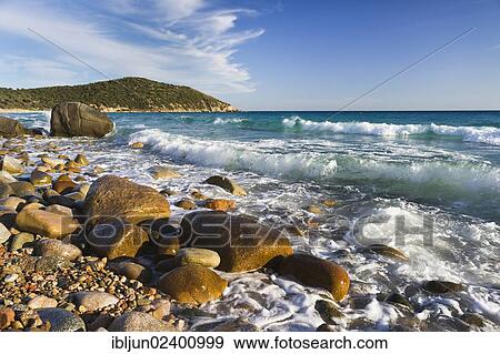 Stock Photo - "The beach of Mari Pintau, Geremeas, Quartu Sant 'Elena, Campidano, province of Cagliari, Sardinia, Italy, Europe". Fotosearch