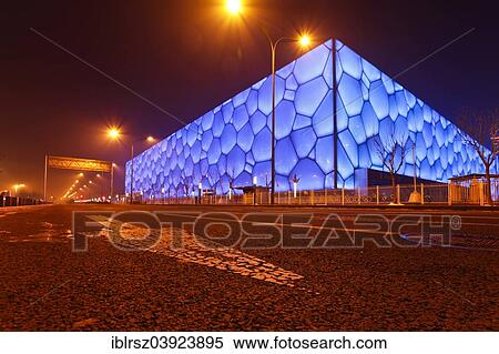 "The Beijing National Aquatics Center, also Water Cube, Beijing, China, Asia" View Large Photo Image Stock Photography - "The Beijing National Aquatics Center, also Water Cube, Beijing, China, Asia". Fotosearch