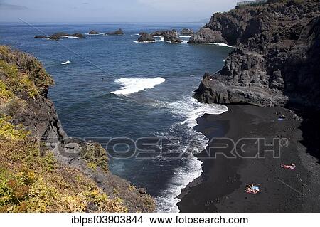 "The black sand beach Playa de la Zamora, Las Indias, Fuencaliente, La Palma, Canary Islands, Spain, Europe" View Large Photo Image Picture - "The black sand beach Playa de la Zamora, Las Indias, Fuencaliente, La Palma, Canary Islands, Spain, Europe". Fotosearch