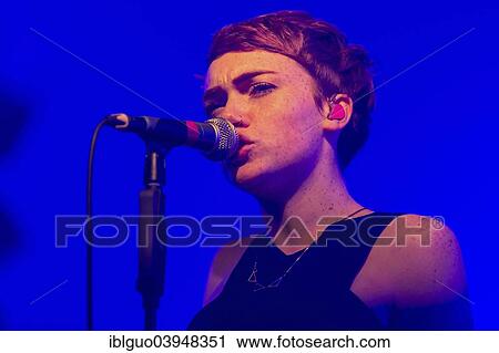 Stock Image - "The British singer Chloe Howl, performing live at the Blue Balls Festival, Lucerne, Switzerland, Europe". Fotosearch