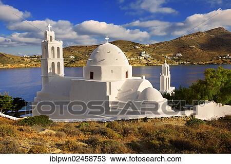 "The Byzantine church of Agia Irene on the harbour of Ormos, Ios, Cyclades Islands, Greece, Europe" View Large Photo Image Stock Image - "The Byzantine church of Agia Irene on the harbour of Ormos, Ios, Cyclades Islands, Greece, Europe". Fotosearch