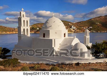 "The Byzantine church of Agia Irene on the harbour of Ormos, Ios, Cyclades Islands, Greece, Europe" View Large Photo Image Stock Image - "The Byzantine church of Agia Irene on the harbour of Ormos, Ios, Cyclades Islands, Greece, Europe". Fotosearch