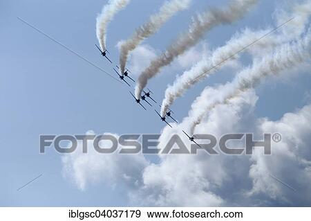"The Canadian Forces Snowbirds aerobatic team air show, Bromont, Eastern Townships, Quebec Province, Canada, North America" View Large Photo Image Stock Photo - "The Canadian Forces Snowbirds aerobatic team air show, Bromont, Eastern Townships, Quebec Province, Canada, North America". Fotosearch