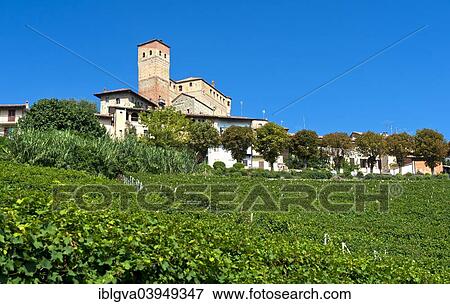 Stock Photo - "The Castle of Serralunga d'Alba, Piedmont, Italy, Europe". Fotosearch