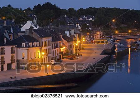 "The center of the old city Auray at the banks of the river Loc'h at the blue hour, dusk, southern Brittany, Bretagne, France, Europe" View Large Photo Image Stock Image - "The center of the old city Auray at the banks of the river Loc'h at the blue hour, dusk, southern Brittany, Bretagne, France, Europe". Fotosearch