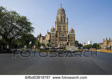 Stock Photo - "The City Municipal Building, Colaba, Mumbai, Maharashtra, India, Asia". Fotosearch