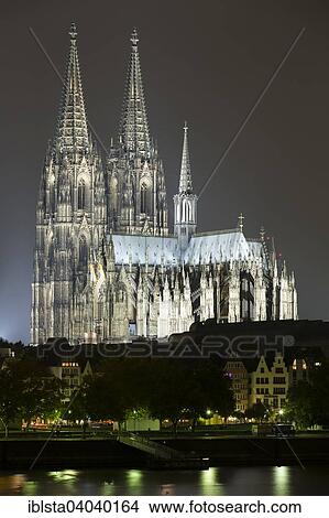 "The Cologne Cathedral illuminated at night with Rhine, Deutz, Cologne, North Rhine-Westphalia, Germany, Europe" View Large Photo Image Picture - "The Cologne Cathedral illuminated at night with Rhine, Deutz, Cologne, North Rhine-Westphalia, Germany, Europe". Fotosearch