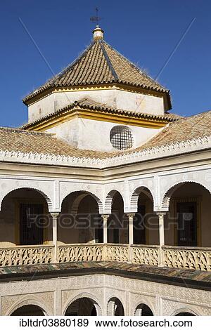 "The colonnaded upper floor of the mansion Casa de Pilatos, Seville, Seville province, Andalusia, Spain, Europe" View Large Photo Image Stock Photo - "The colonnaded upper floor of the mansion Casa de Pilatos, Seville, Seville province, Andalusia, Spain, Europe". Fotosearch