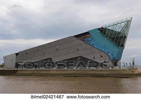 The Deep viewed from the west bank of the river Hull, Kingston upon Hull, East Riding of Yorkshire, England, United Kingdom, Europe View Large Photo Image Stock Photo - The Deep viewed from the west bank of the river Hull, Kingston upon Hull, East Riding of Yorkshire, England, United Kingdom, Europe. Fotosearch