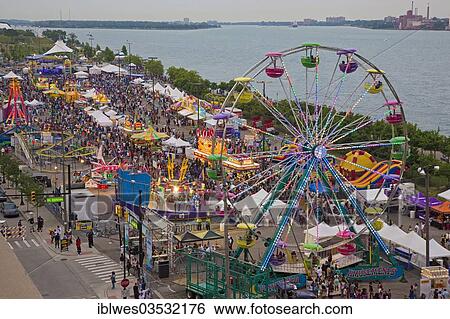 "The Detroit River Days Festival along the Detroit riverfront, Detroit, Michigan, United States, North America" View Large Photo Image Stock Photograph - "The Detroit River Days Festival along the Detroit riverfront, Detroit, Michigan, United States, North America". Fotosearch