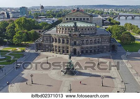 "The Dresden opera, """"Semperoper"""", seen from Hausmannsturm tower, Dresden, Saxony, Germany, Europe" View Large Photo Image Stock Image - "The Dresden opera, """"Semperoper"""", seen from Hausmannsturm tower, Dresden, Saxony, Germany, Europe". Fotosearch