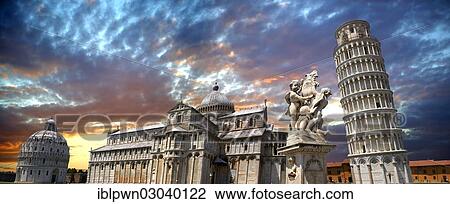 Stock Image - "The Duomo and the Leaning Tower of Pisa, Pisa, Province of Pisa, Tuscany, Italy, Europe". Fotosearch